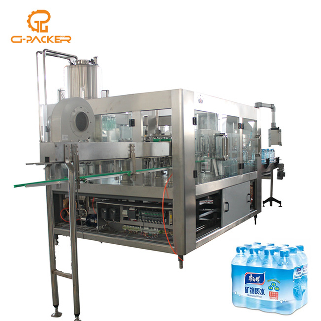 D&acirc;y chuyền chiết r&oacute;t nước đ&oacute;ng chai tự động Nh&agrave; sản xuất nước kho&aacute;ng M&aacute;y đ&oacute;ng g&oacute;i chai PET 