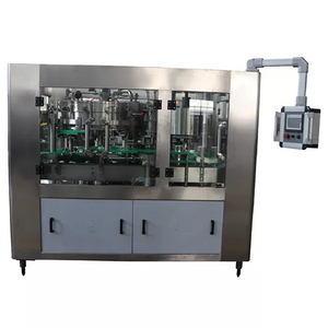 Satılık Otomatik Triblok 3'&uuml; 1 Arada Cam Şişelenmiş Gazlı İ&ccedil;ecek Dolum ve Paketleme Makinesi 